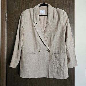 NWOT Oversized Tan Professional Business Casual Old Navy Blazer Size Large L